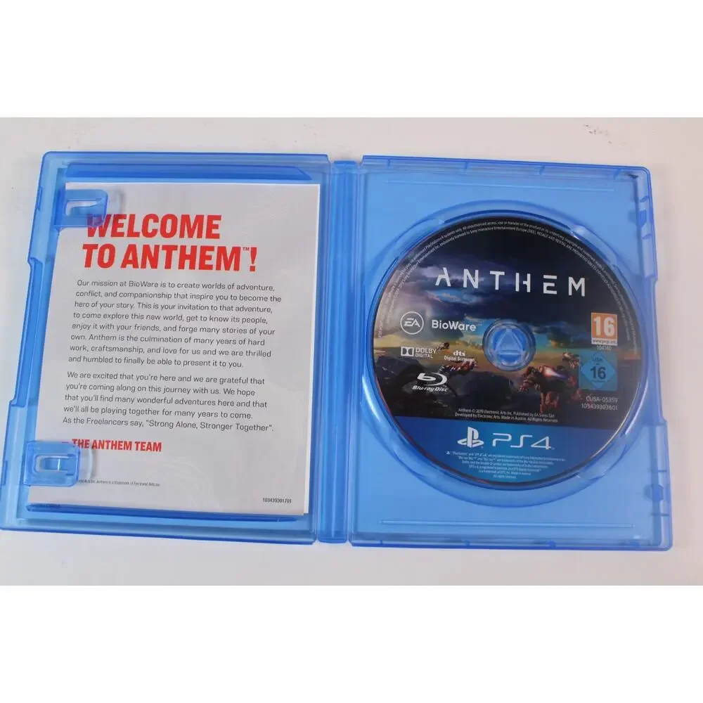 Anthem (Sony PlayStation 4, PS4) Authentic, tested/works